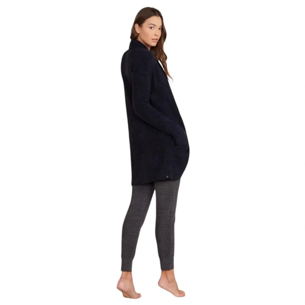 Barefoot Dreams Womens Cardigan CozyChic Lite Circle Black Size XS/S - Picture 3 of 14